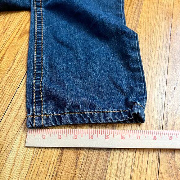 Parish Jeans Mens 42 Flap Pocket Baggy Thick Stitch Skate Blue Distressed - Picture 10 of 10